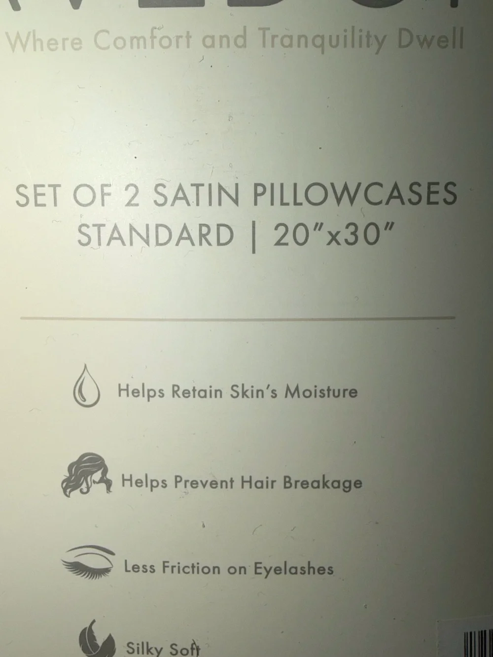 White Satin Pillowcases Set of 2 - Standard